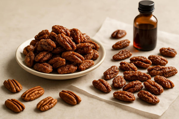 Homemade candied pecans