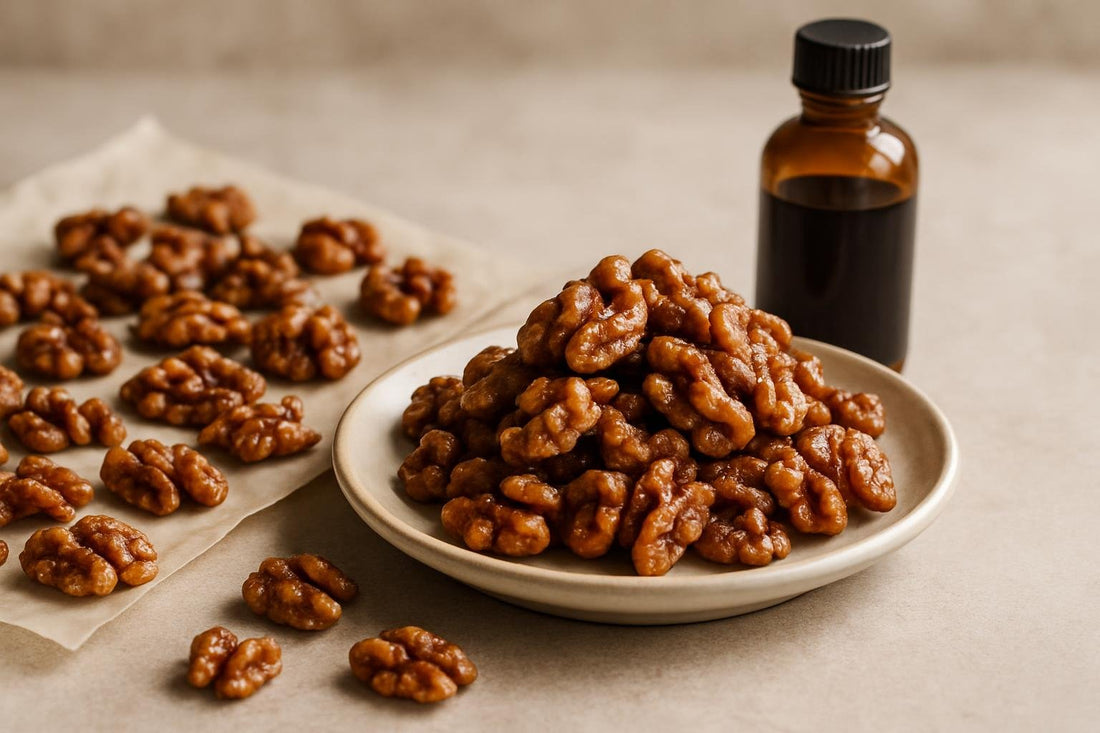Homemade candied walnuts