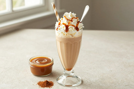 Caramel Chai Milkshake in a glass