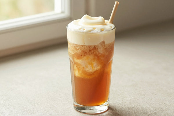 Caramel Cream Soda in a glass