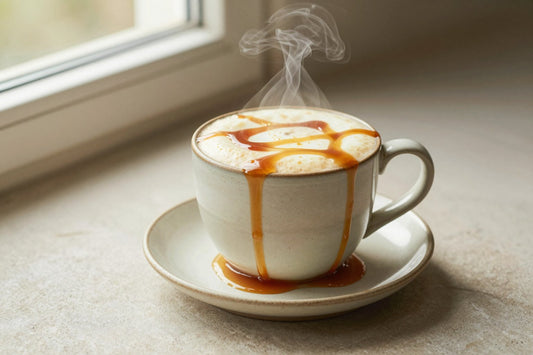 Caramel Milk in a ceramic mug