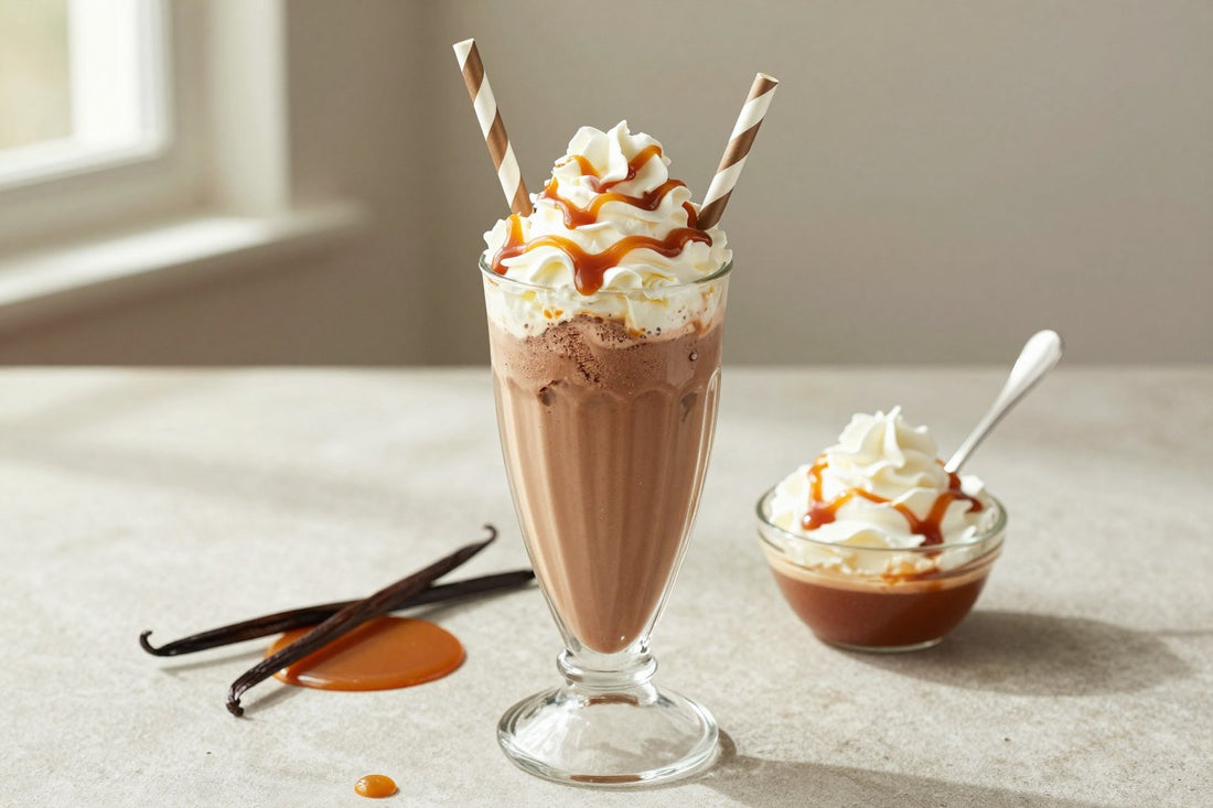 Caramel Mocha Milkshake in a glass