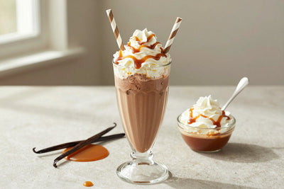 Caramel Mocha Milkshake in a glass