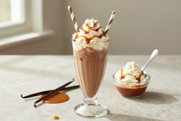 Caramel Mocha Milkshake in a glass