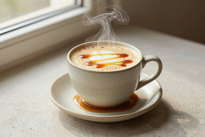 Caramel Steamer in a ceramic mug