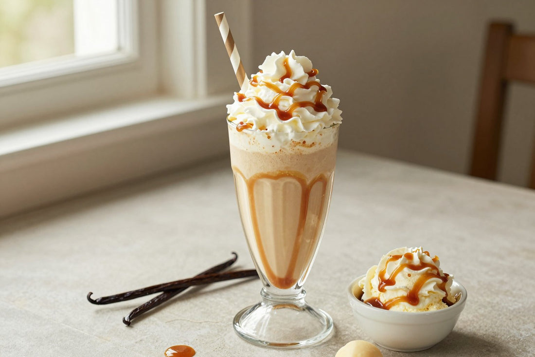 Caramel Sundae Milkshake in a glass