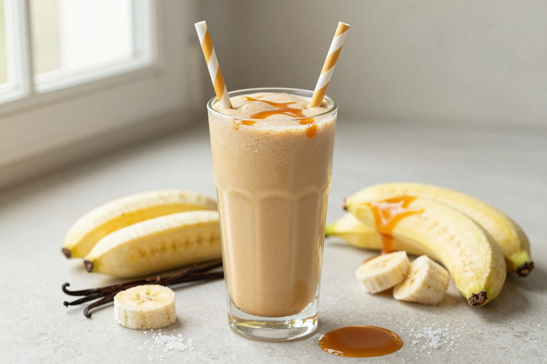 Caramel Vanilla Smoothie in a glass
