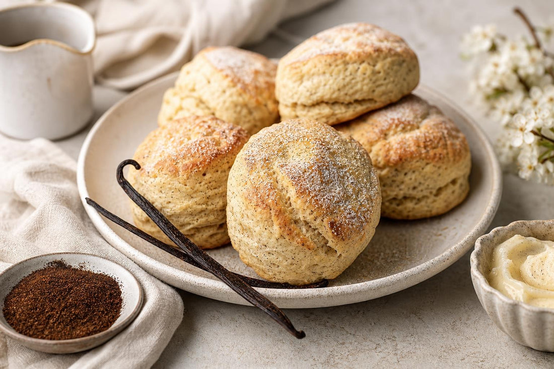 Cardamom vanilla scones