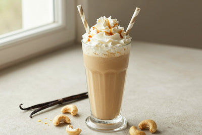 Cashew Coffee Milkshake in a glass