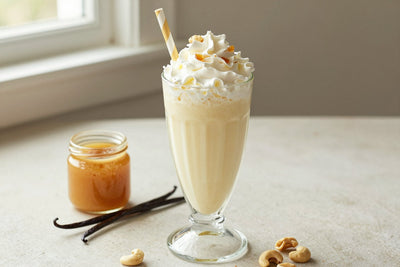 Cashew Honey Milkshake in a glass