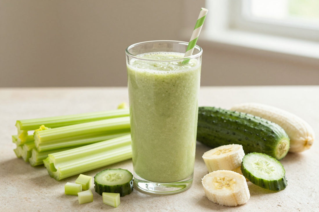 Celery Cucumber Smoothie in a glass