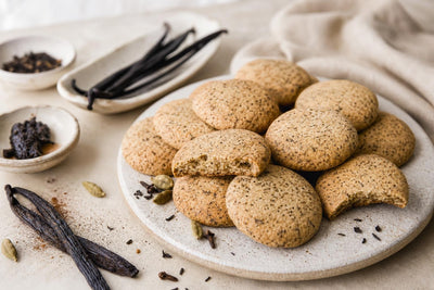 Chai vanilla cookies made with Indonesian vanilla