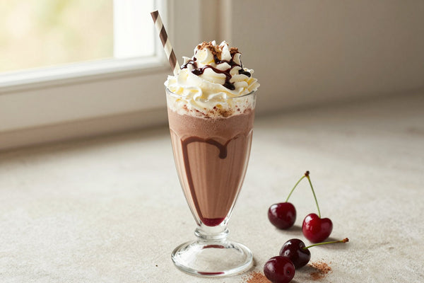 Cherry Chocolate Malt in a glass