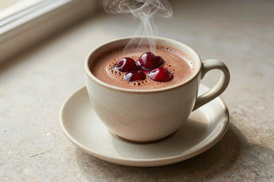 Cherry Cocoa in a ceramic mug