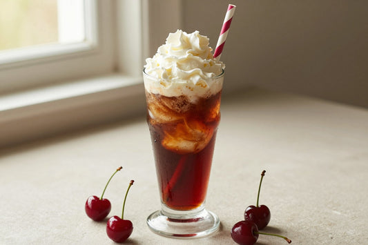 Cherry Cola Float in a glass