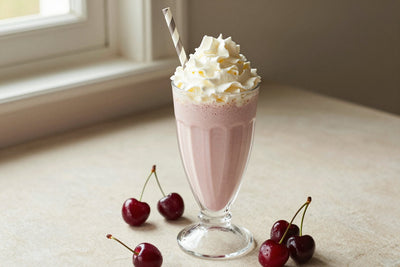 Cherry Cream Milkshake in a glass