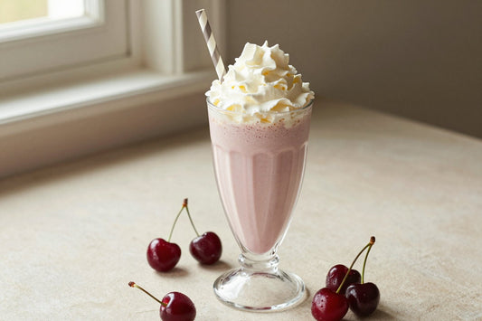 Cherry Cream Milkshake in a glass