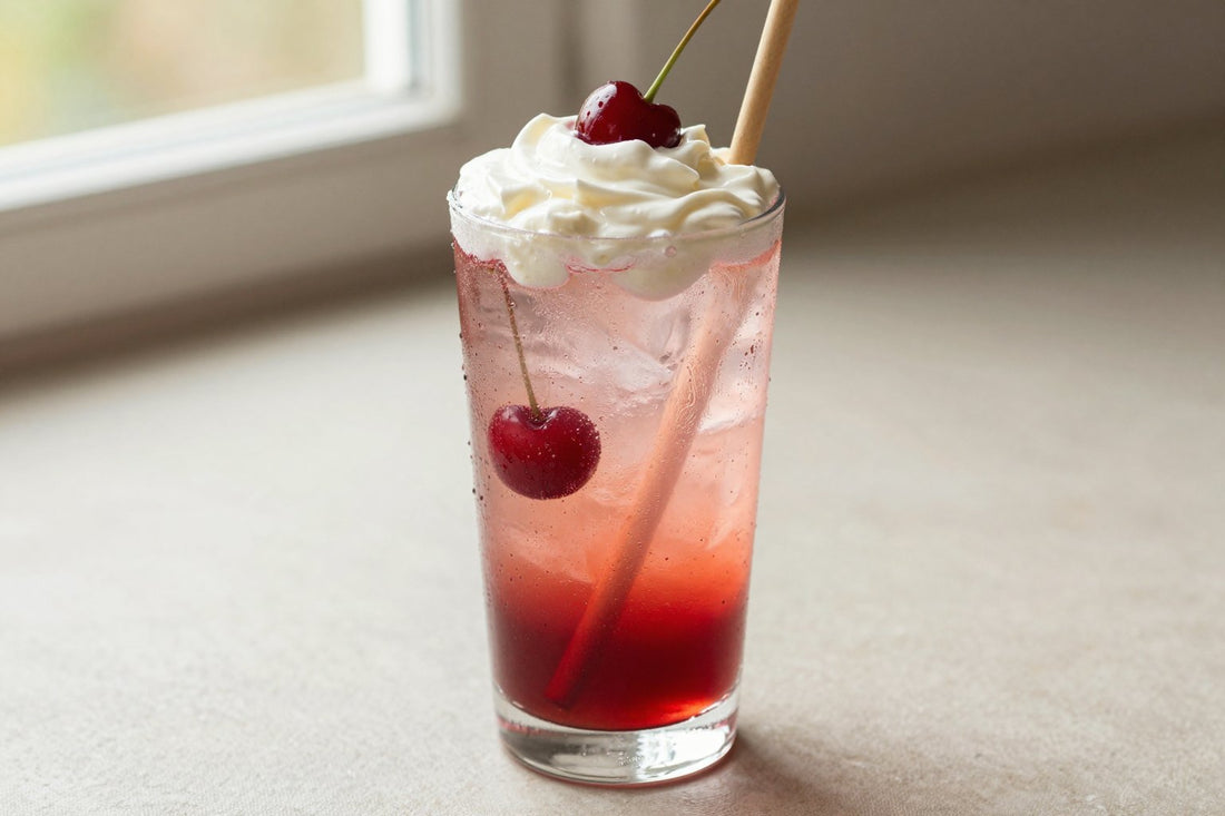 Cherry Italian Soda in a glass