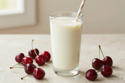 Cherry Kefir Smoothie in a glass