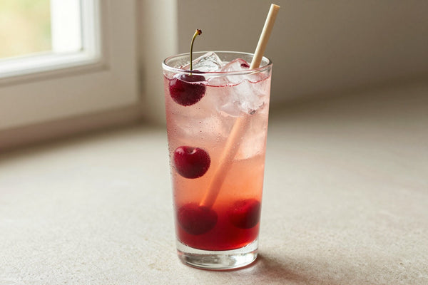 Cherry Lemonade in a glass