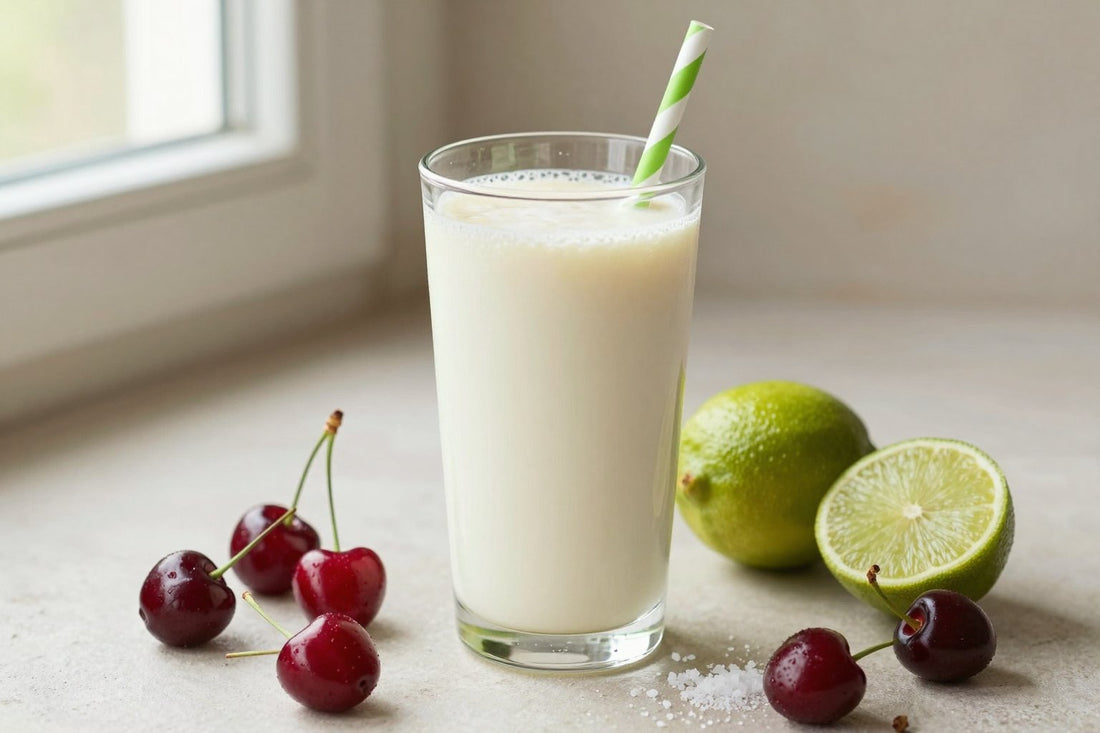 Cherry Lime Summer Smoothie in a glass
