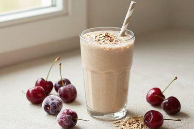 Cherry Oatmeal Smoothie in a glass