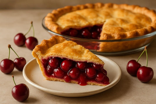 Slice of cherry pie