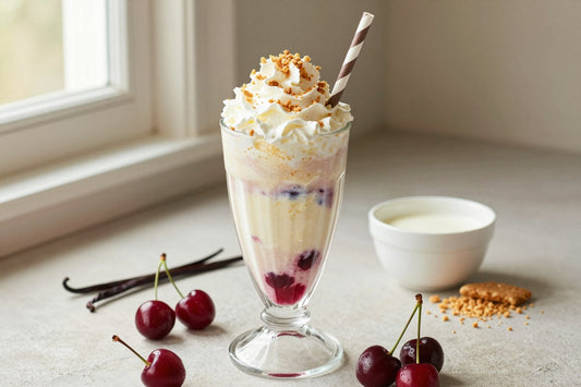 Cherry Pie Milkshake in a glass