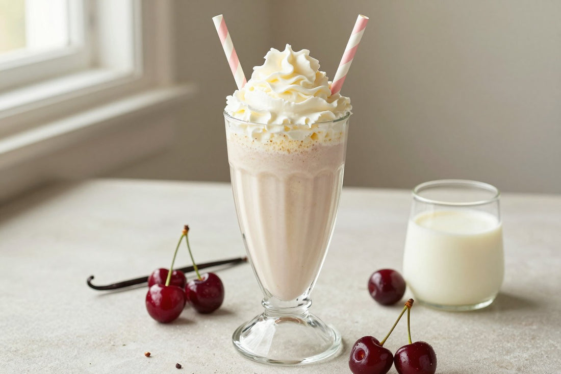 Cherry Vanilla Milkshake in a glass