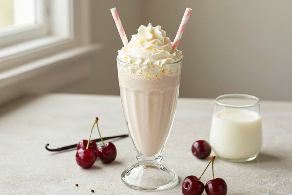 Cherry Vanilla Milkshake in a glass