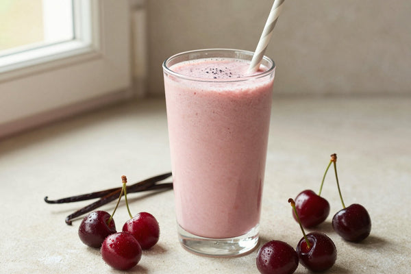 Cherry Vanilla Smoothie in a glass