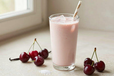 Cherry Vanilla Spring Smoothie in a glass