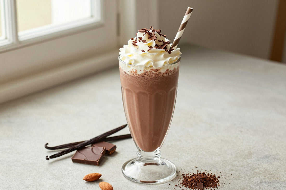 Chocolate Almond Milkshake in a glass