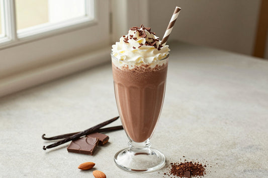 Chocolate Almond Milkshake in a glass