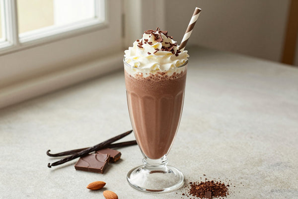 Chocolate Almond Milkshake in a glass
