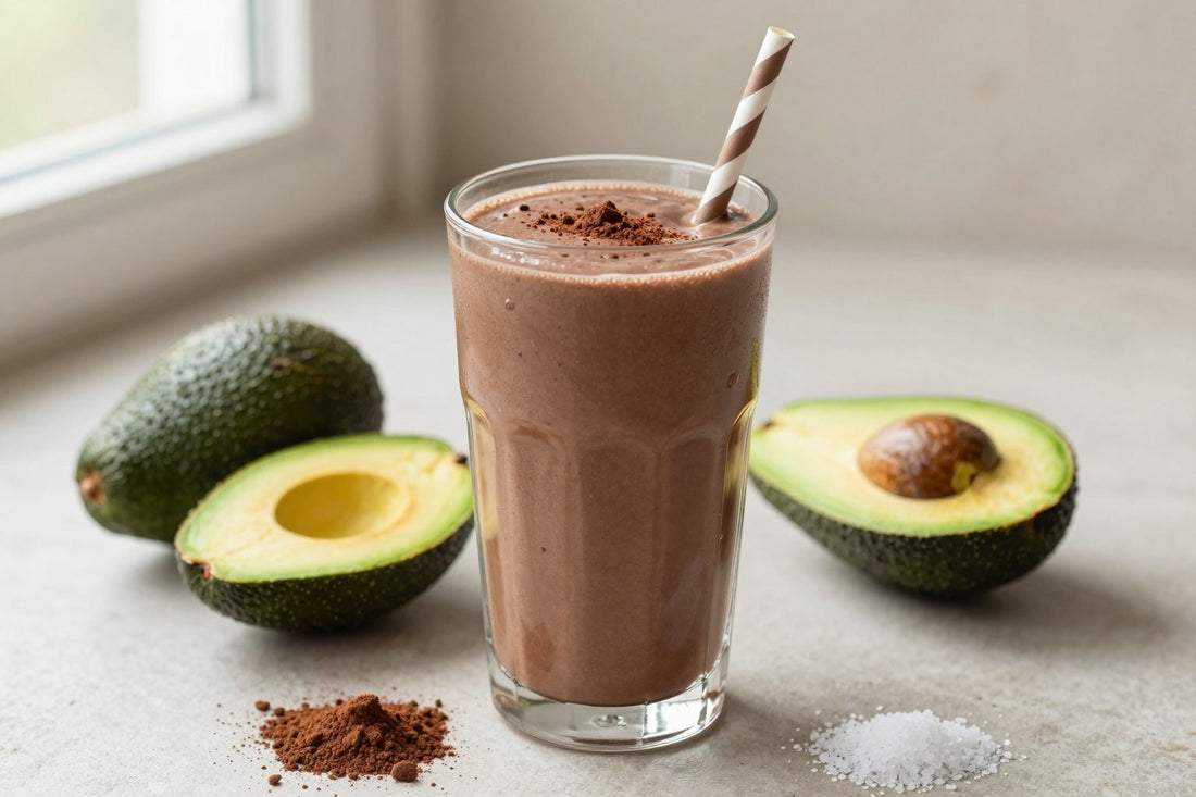 Chocolate Avocado Smoothie in a glass