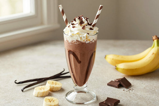 Chocolate Banana Milkshake in a glass