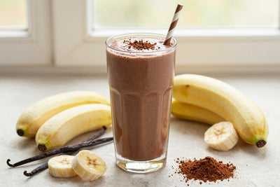 Chocolate Cake Smoothie in a glass