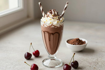 Chocolate Cherry Milkshake in a glass