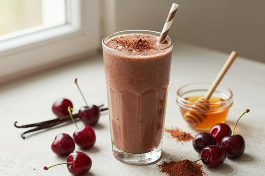 Chocolate Cherry Smoothie in a glass