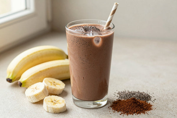 Chocolate Chia Smoothie in a glass