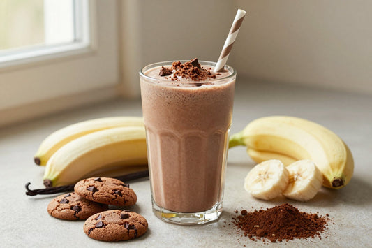 Chocolate Chip Cookie Smoothie in a glass