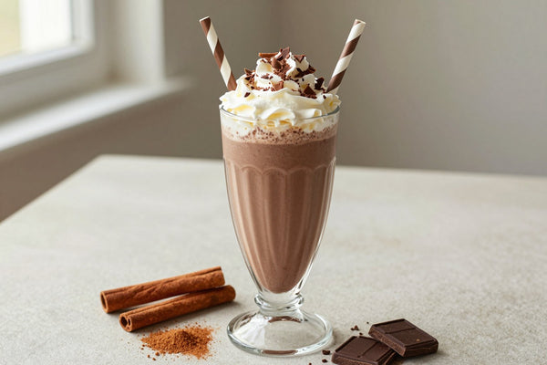 Chocolate Cinnamon Milkshake in a glass