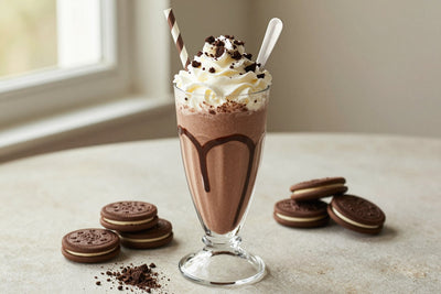Chocolate Cookie Milkshake in a glass