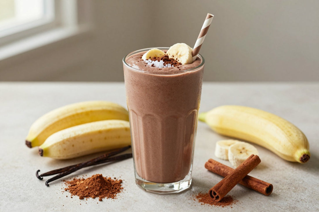 Chocolate Cream Pie Smoothie in a glass