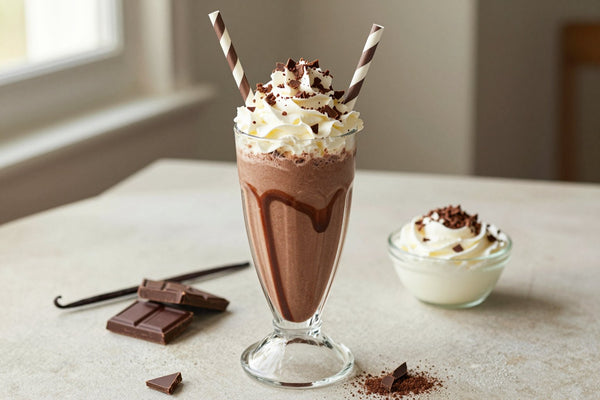 Chocolate Custard Milkshake in a glass