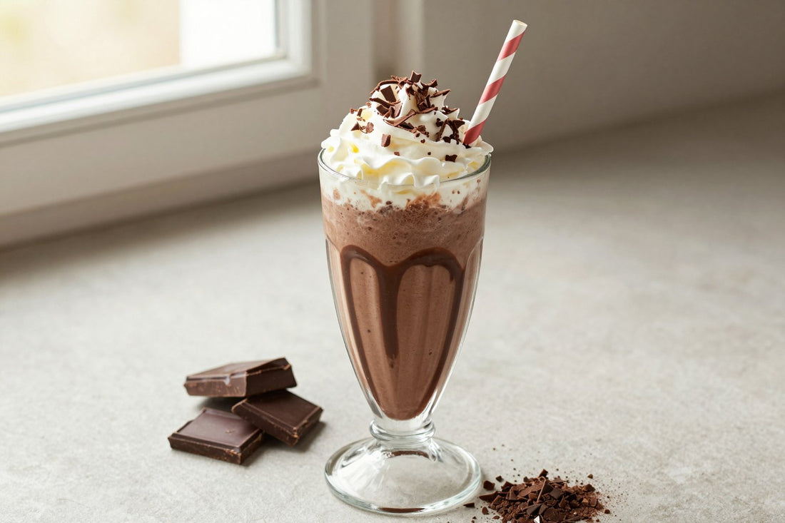 Chocolate Mint Candy Milkshake in a glass