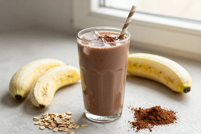 Chocolate Oat Smoothie in a glass