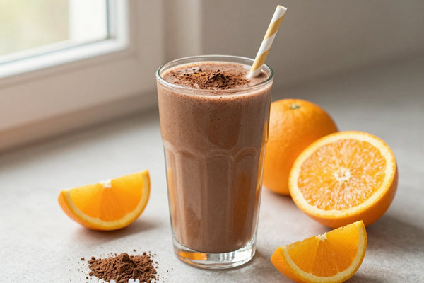 Chocolate Orange Smoothie in a glass