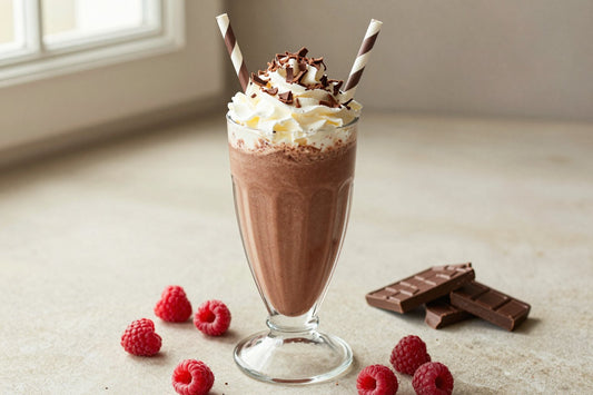 Chocolate Raspberry Milkshake in a glass